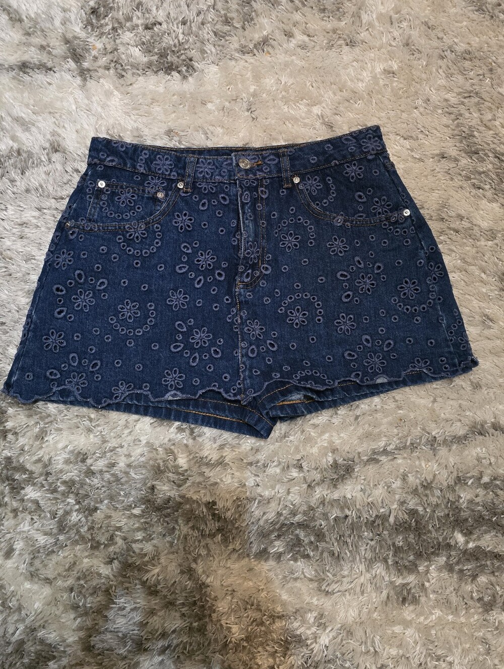 Steve Madden Denim Skirt With Shorts Under